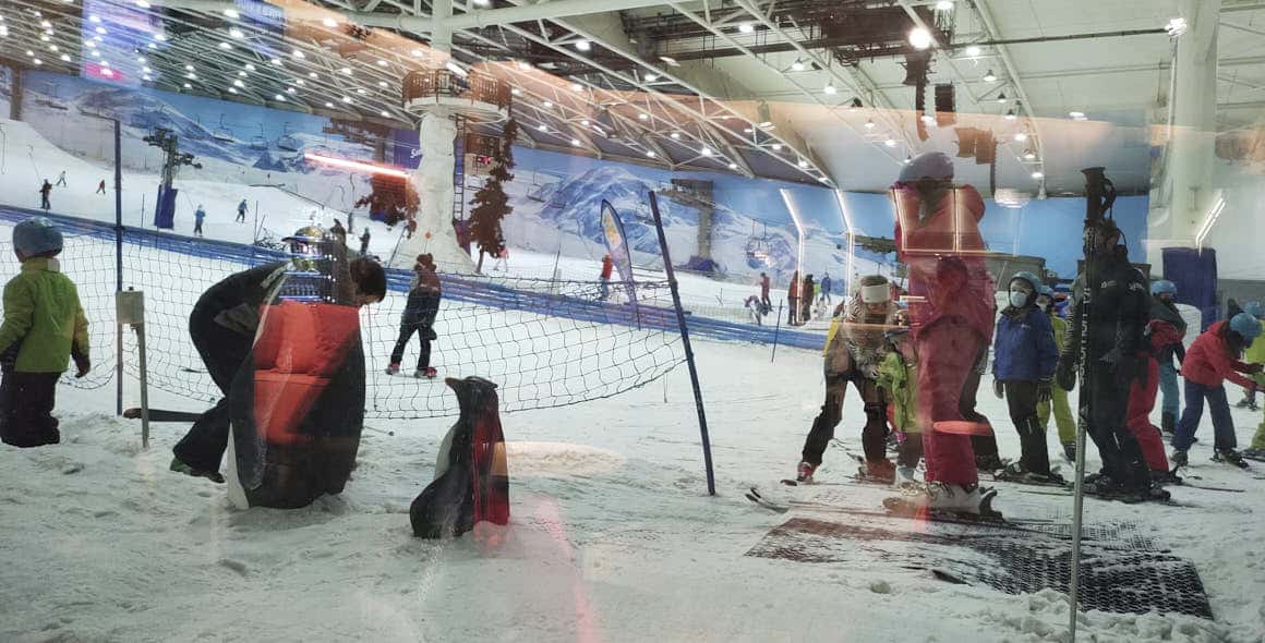 Pista de esquí zona de principiantes de Snozone Madrid Esquí con niños
