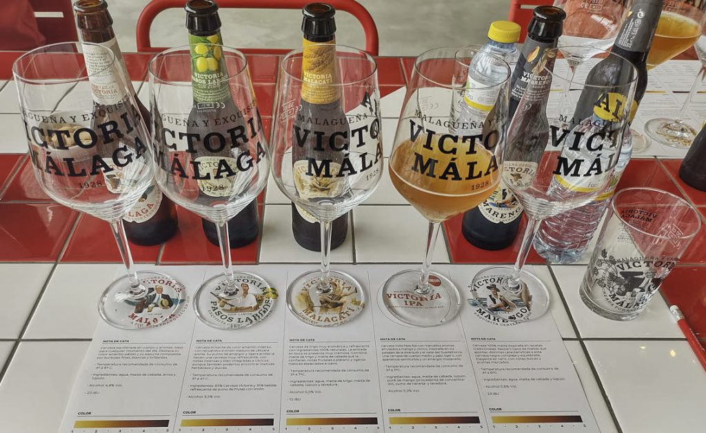 Visita a la Fábrica de Cerveza Victoria 2 cata de cervezas en la fabrica de Victoria en Málaga