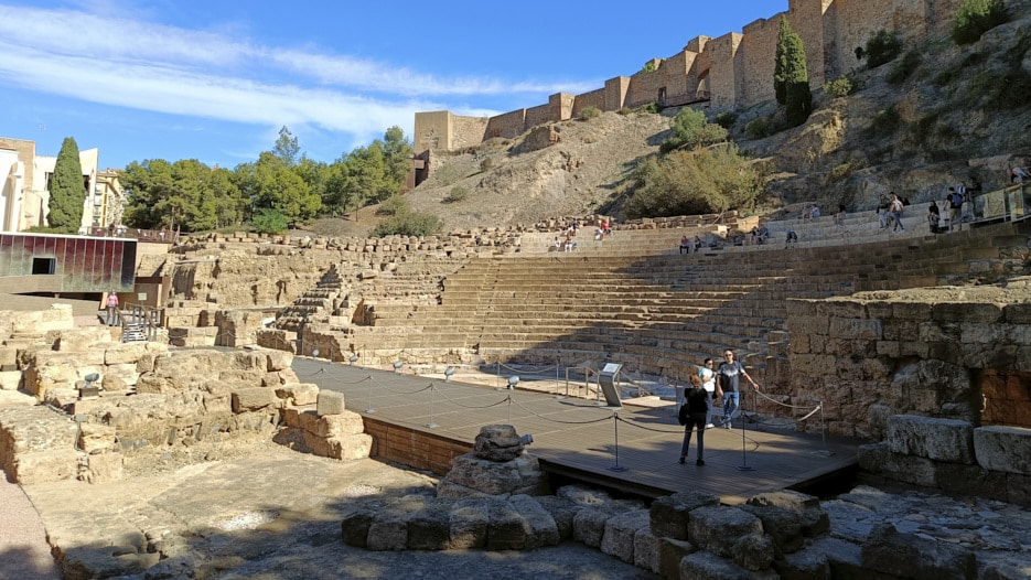 Roman theatre de la Alcazaba in the centre of Málaga