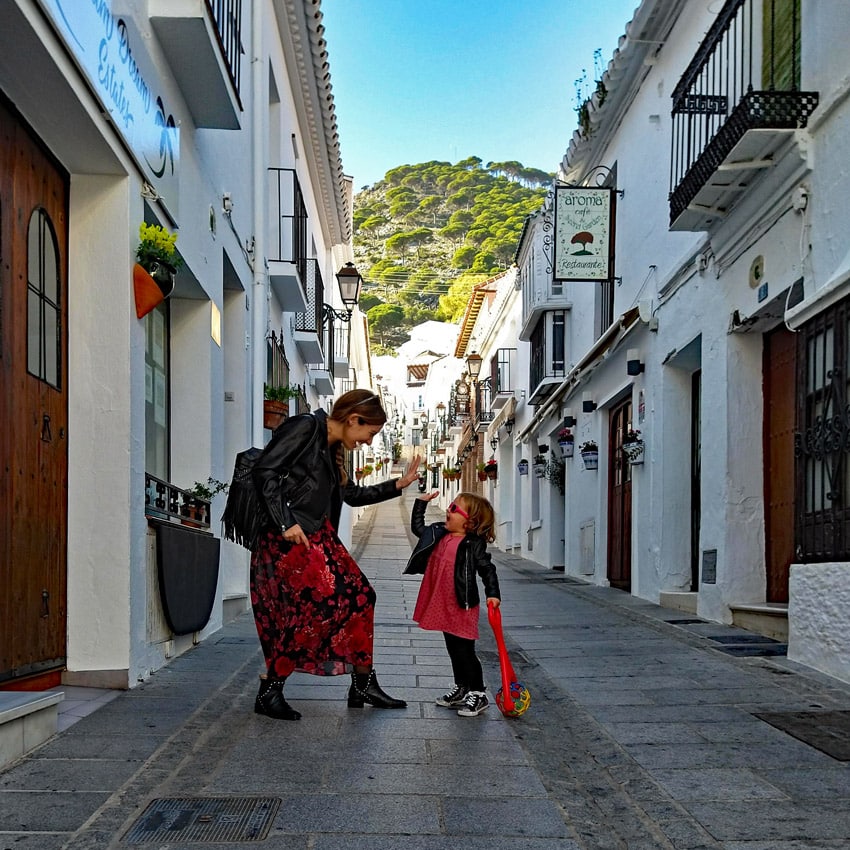 Mijas Pueblo en familia
