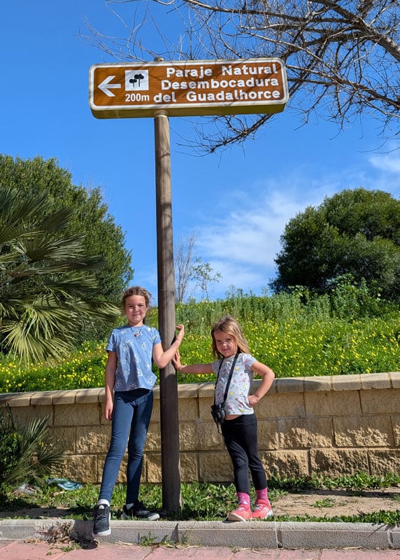 Llegando el Paraje Natural Desembocadura del Guadalhorce