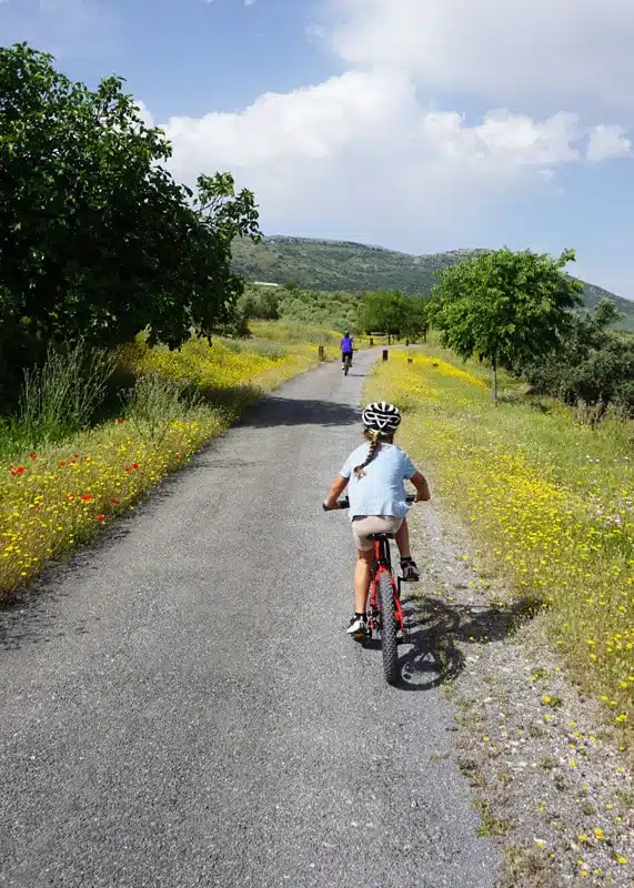 Qué ver en la Subbética Cordobesa con niños 26 Ruta en bici por la Vía Verde del Aceite con niños