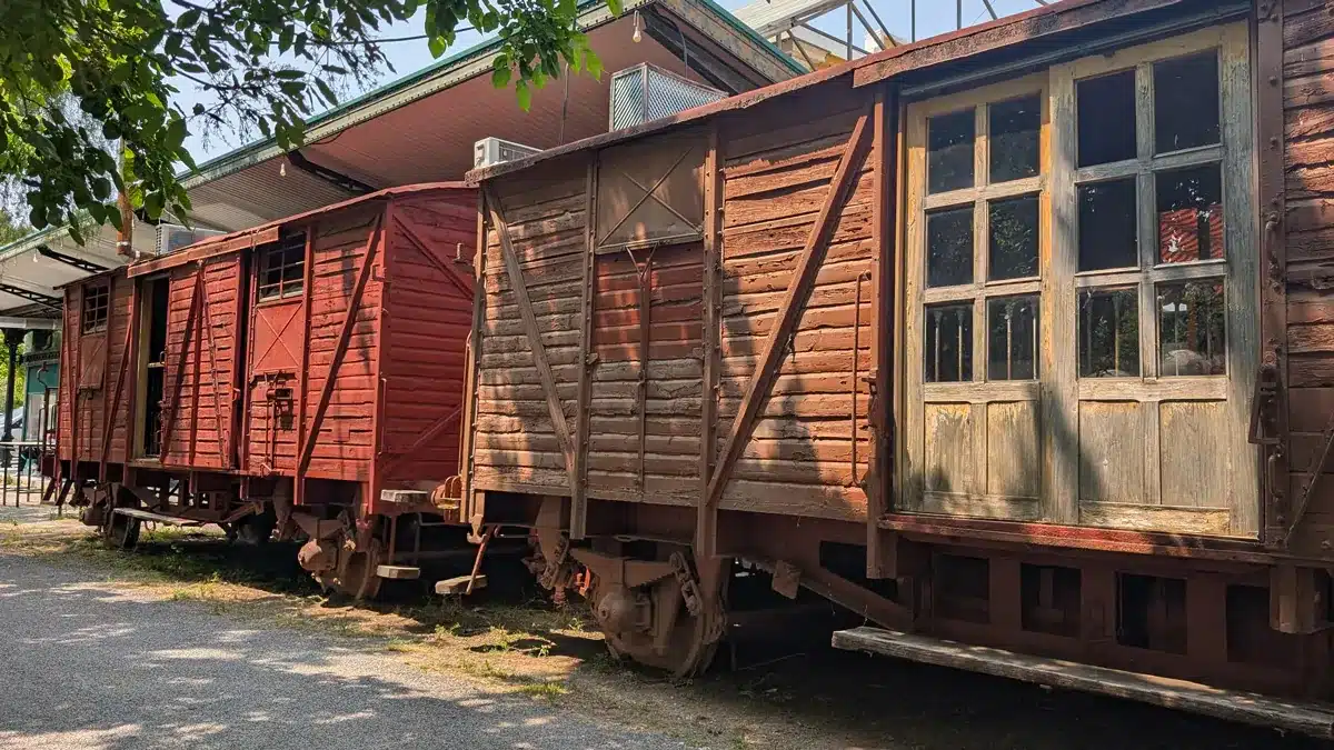 Qué ver en la Subbética Cordobesa con niños 10 Antiguos vagones de tren en la Vía Verde del Aceite en Doña Mencía