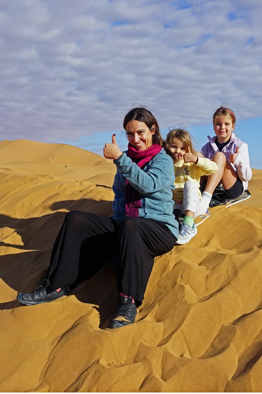 Las dunas de Erg Chebbi, Marruecos con niños blogueraviajera