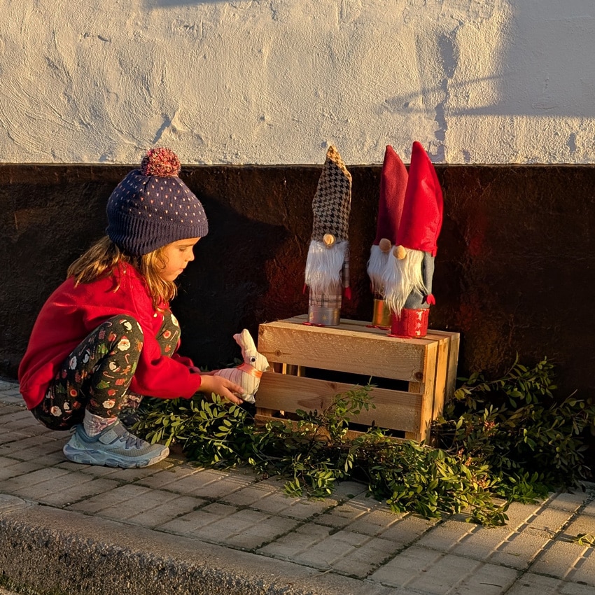 Gnomes in the streets of Morente, Cordoba. Andalusia