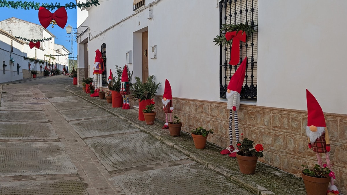 Gnomes in the streets of Morente, Cordoba. Andalusia