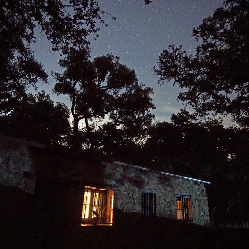 Vistas de noche en Nature Space Jabugo