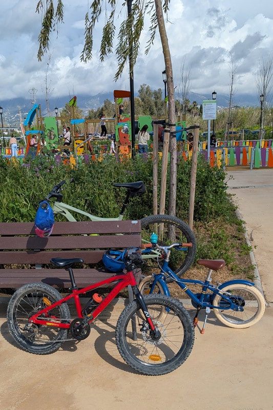 Bicis en el gran parque de mijas