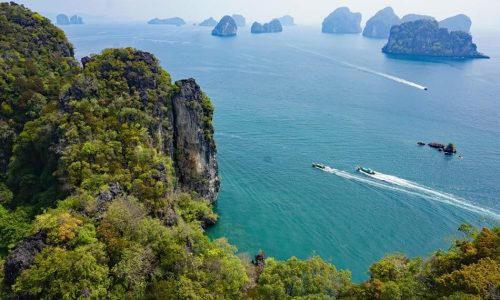 Vistas 360 desde Hong Island en Tailandia