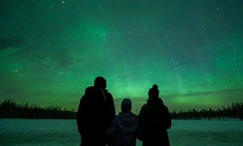 Viajar Laponia en familia aurora boreales